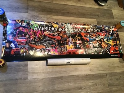 NOS Vintage 2002 Dodge Dealer Aerosmith Mopar American Iron Poster Brand New