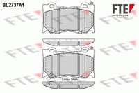 FTE Bremsbelagsatz Scheibenbremse 9011055 FüR Nissan 370Z Z34 Roadster Vvel Q50