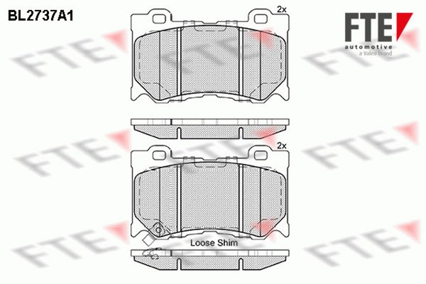 FTE Bremsbelagsatz Scheibenbremse 9011055 FüR Nissan 370Z Z34 Roadster Vvel Q50-image