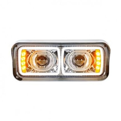 United Pacific 31155 Projection Headlight, RH, High Power, LED, Chrome, 12-24V