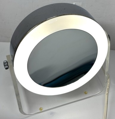 Face Secrets Lighted Vanity Magnifying Mirror w/ Lucite Swivel Stand Model 8000
