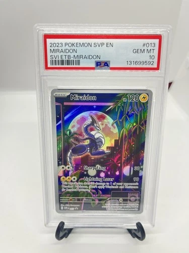 2023 Pokemon SVP EN-SV Black Star Promo Miraidon 13 Scarlet & Violet ETB PSA 10