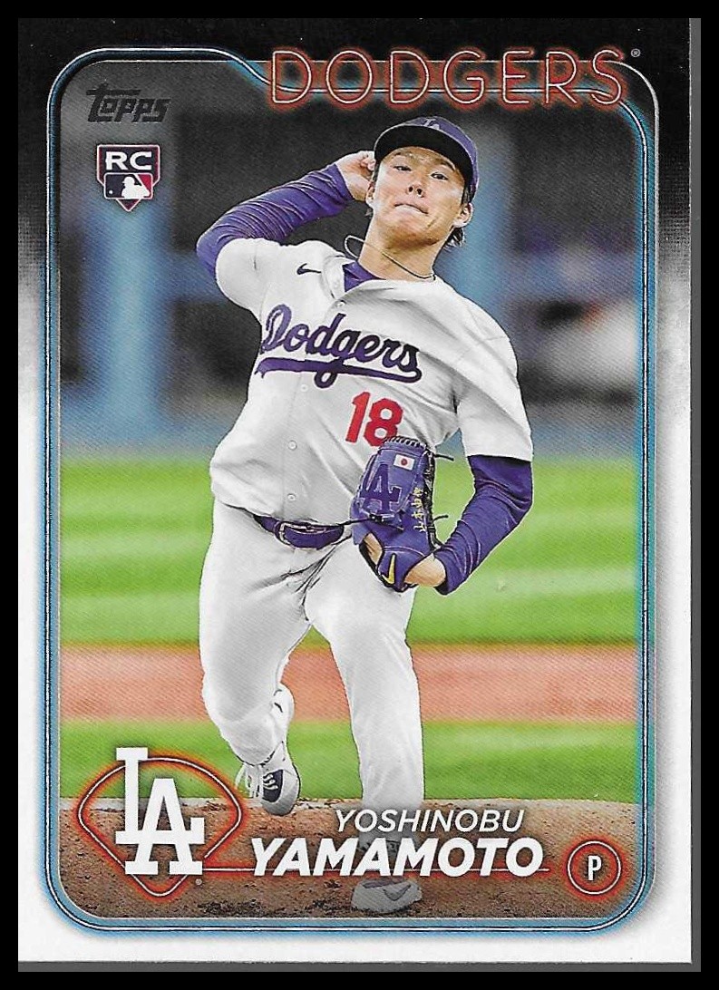 2024 Topps #553 Yoshinobu Yamamoto Rookie Card Dodgers RC – Base Series 2