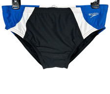 NWT Speedo Anthracite Colorblock 34 Eco Endurance Swim Briefs Inner Drawstring