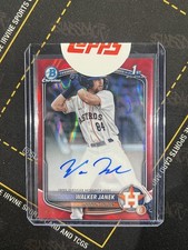 2025 Bowman Walker Janek #CPA-WJA 1st Chrome Prospect Autograph Red Lava 5/5