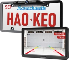 Backup Camera for Car 7 Inch HD 1080P Front Rear View Monitor kit License Plate 