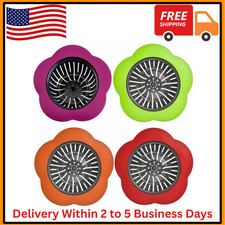 4-Pack 4.5" Sink Drain Strainers   Durable Plastic Food Catcher for Kitchen Use