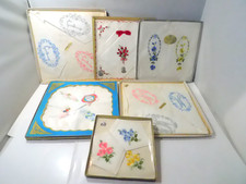 Lot of 15 1950-60's Handkerchiefs New In Gift Boxes-Cotton,Voile,Embroidered-