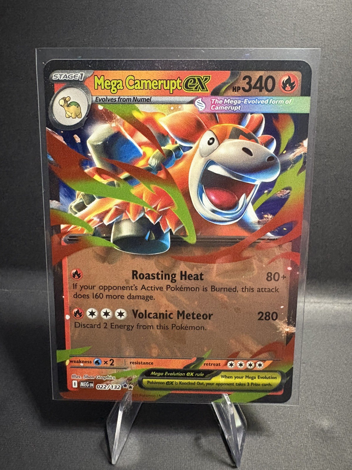 2025 Pokémon TCG Mega Evolutions - Mega Camerupt EX #22/132 - NM