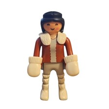 Playmobil personaggio eschimese Alaska neve inverno pelliccia giacca cappotto ragazzo