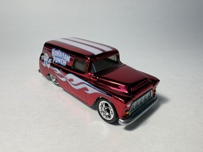 Loose Hot Wheels 55 Chevy Panel from CS Customs. Hawaiian Punch. Real Riders 