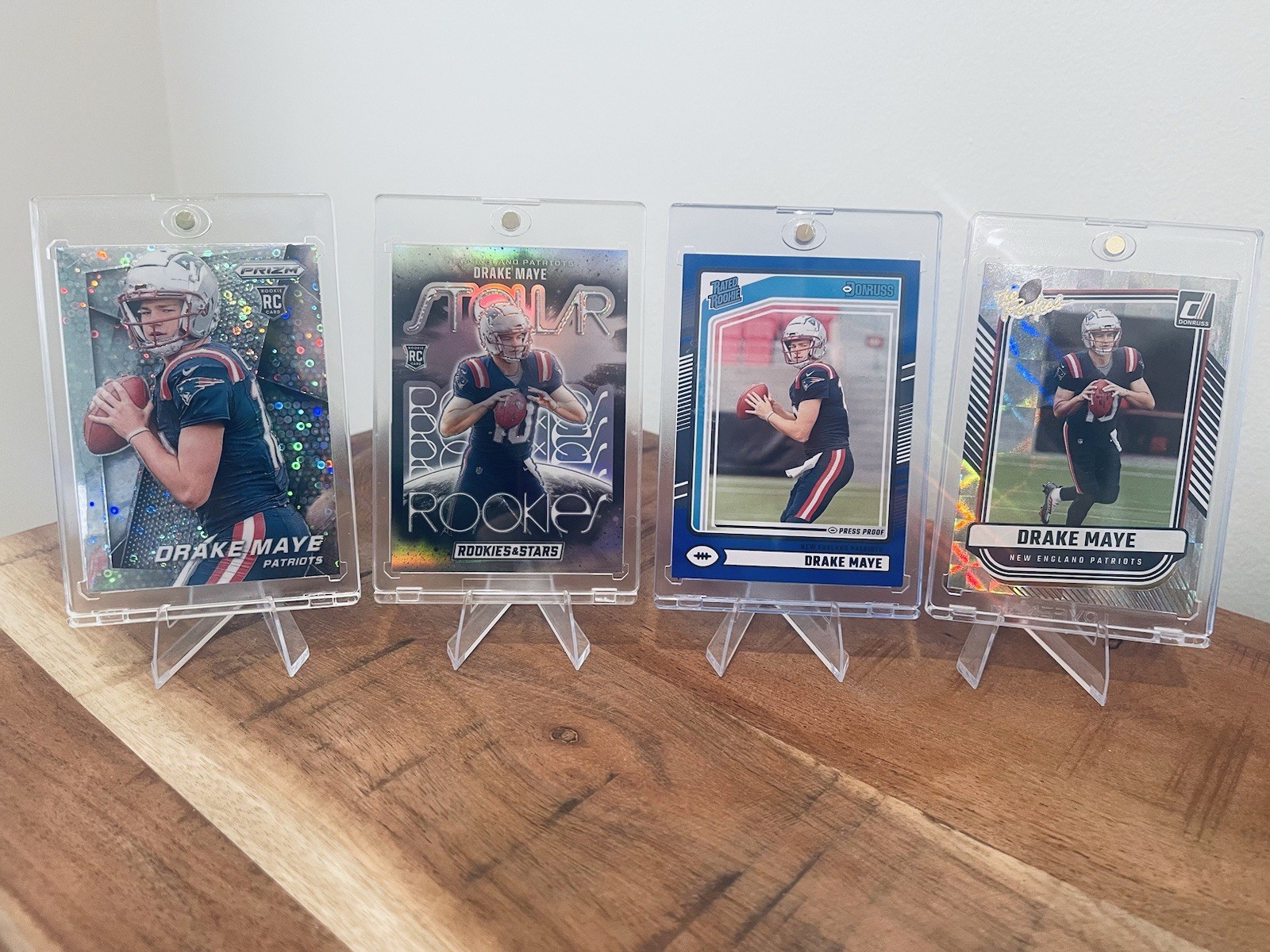 2024 Prizm DRAKE MAYE No Huddle RC Throwback Flashback SILVER DISCO ROOKIE CARD