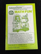 Intellivision MATH FUN - Distributed by ADVANCED COMPUTER ELECTRONICS LTD RARE B
