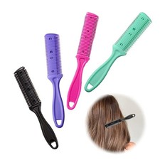 JLEivvi 4 PCS Double-Sided Hair 17.8 Cm X 3 Cm, Green Purple Black Pink