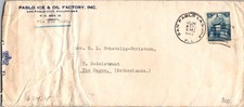1941 PI USA Philippines Cover  to The Hague Netherlands WW2 German Censor