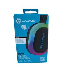 JLab Pop Party Bluetooth Speaker Black - New Open Box