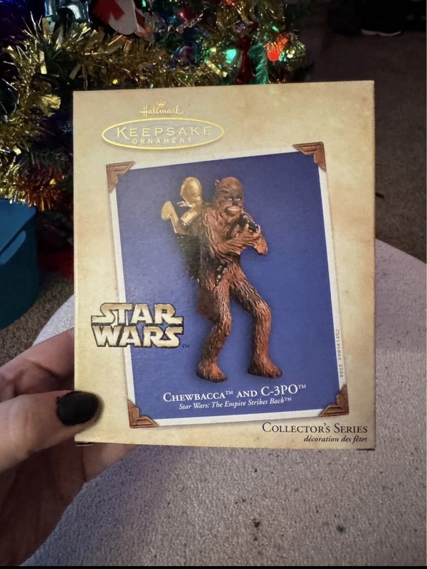 Hallmark 2004 Ornament CHEWBACCA AND C-3PO  STAR WARS Empire Strikes Back New
