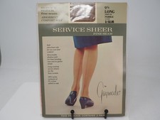 3 Pair Gaymode Fine Seam Service Sheer Stockings 9.5 Long 33" Pebble 121-3491 9