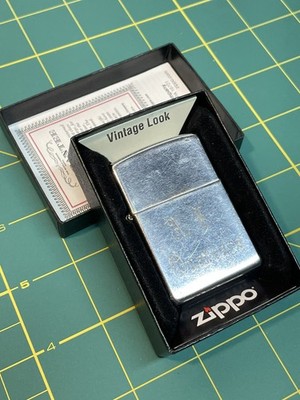 Zippo Lighter - 1996 Vintage Street Chrome Finish Working condition Original Box