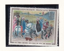 🦬Timbre France N°1457 - Luxe ** Le Duc de Berry -  MNH** - 1965🦬
