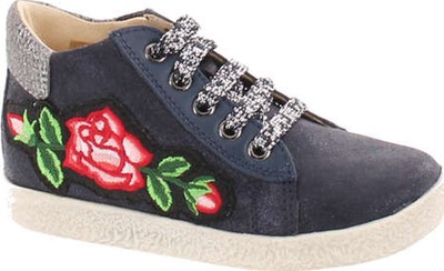Falcotto Girls 1589 Lace Up Designer Flower Booties