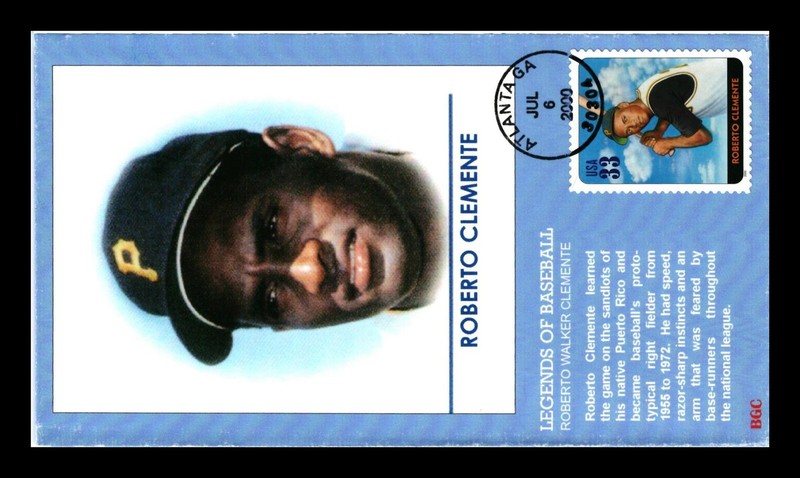 ROBERTO CLEMENTE FIRST DAY COVER LEGEND OF BASEBALL CACHET
