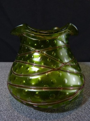 Vase aus Glas Blase Stil Art Preisführer Stil Lötz Oder Jugendstil Konig