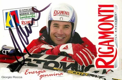 Giorgio Rocca Autogrammkarte FIS Alpine Ski WM 2005 Bormio Lombardia