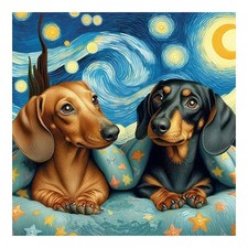 Dachshund Round DIY Diamond Painting Decorati...