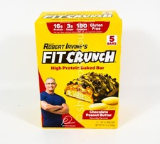 5 Robert Irvine's Fit Crunch Wafer CHOCOLATE PEANUT BUTTER 1.62oz bar 10/25/2026