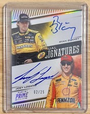 2018 Prime Dual Signatures Joey Logano/Ryan Blaney 2/25 🚨On Card Autos🚨