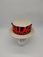 Vintage Made In USA J-Hats Wallace For President Styrofoam Campaign Hat & Pin