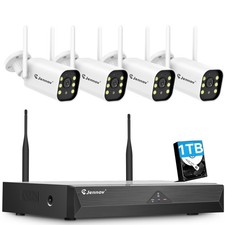 Sistema di telecamere di sicurezza CCTV wireless WIFI esterno 5 MP 10 CH 1 TB NVR home audio