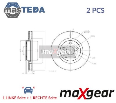 19-1866 BREMSSCHEIBEN SATZ VORNE MAXGEAR 2PCS NEU OE QUALITÄT