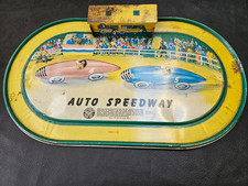 Automatic Toy Co Vintage 1950s Tin Litho Auto Speedway Racing Track Only