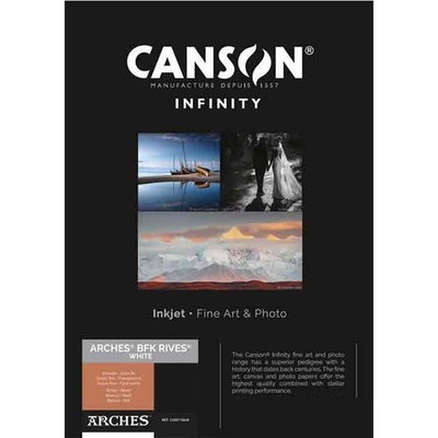 Canson Infinity ARCHES BFK Rives Soft Textured White Matte Inkjet Paper, 310gsm,
