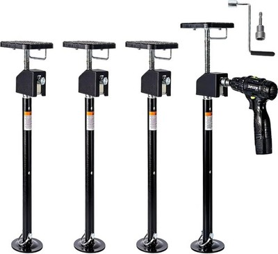 4PCS RV Slide Out Support Stabilizer Jacks Heavy Duty Adjustable Height Jack