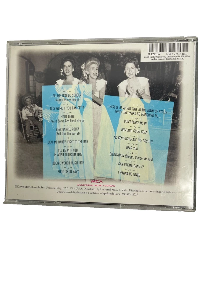 Andrews Sisters Greatest Hits The 60th Anniversary Collection Near You CD#6 - Imagem 4 de 4
