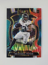 2025 Panini Select #29 Bhayshul Tuten Black and Red Prizm Shock