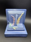 Vintage Roseville USA Pottery Foxglove Matte Cornflower Blue Book End