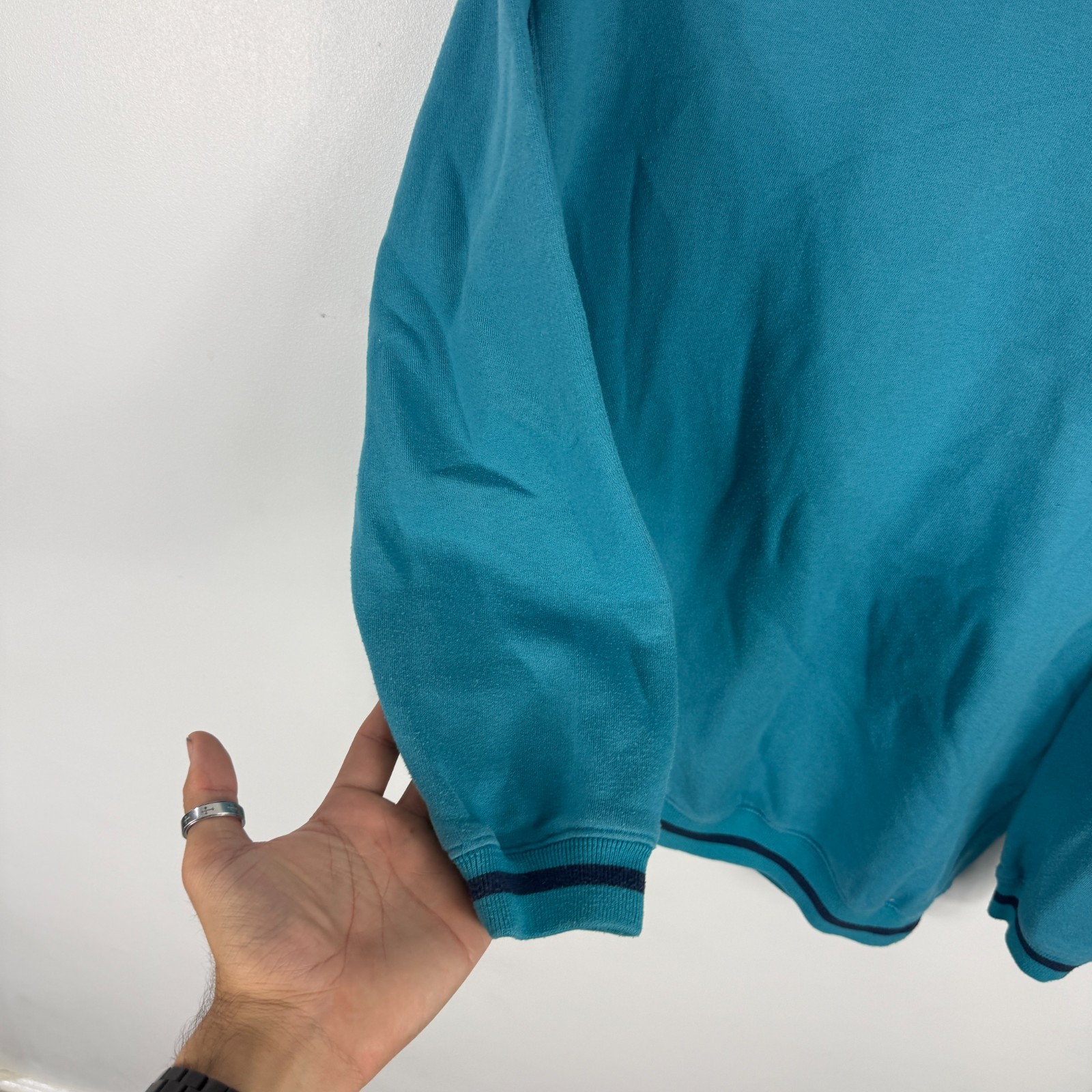 Women's VTG Girlguiding UK 2000's Y2K Teal Embroidered Size 12 Sweatshirt image 4