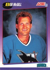 Bob McGill 1991-92 Score American #368 San Jose Sharks