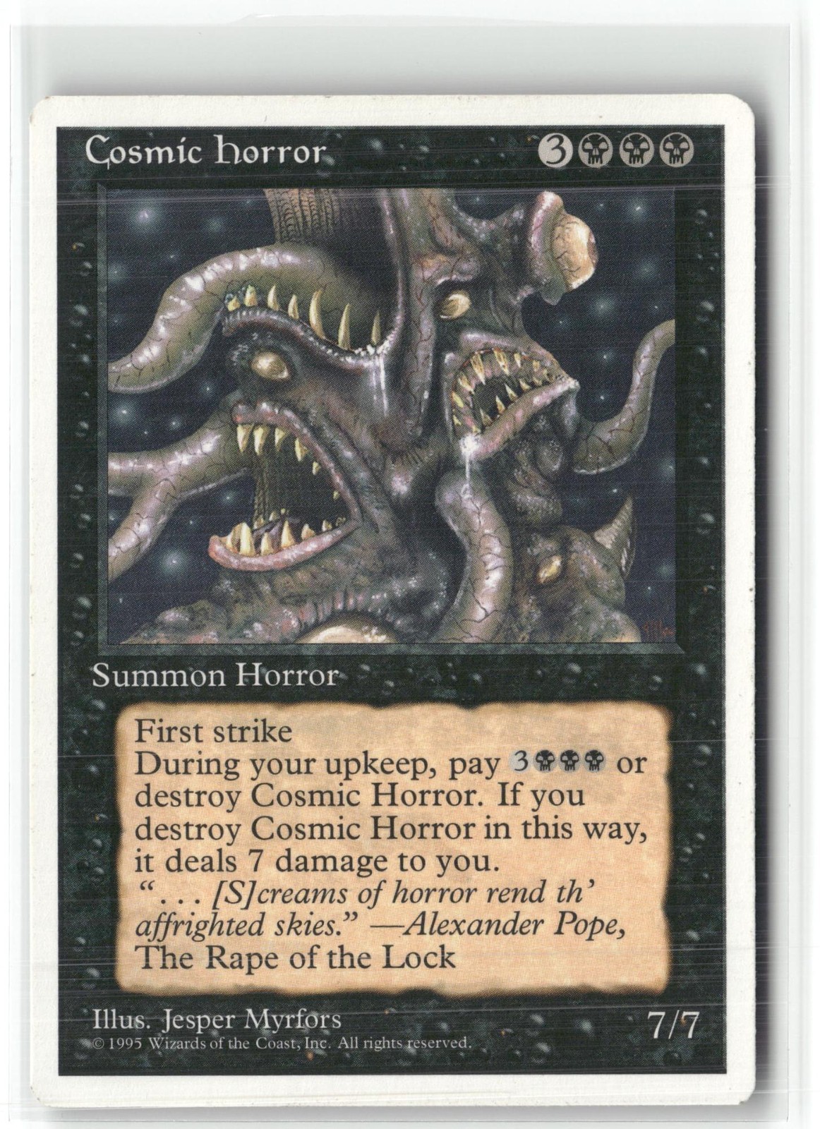 Cosmic Horror Fourth Edition Magic: The Gathering Rare Lightly Played
