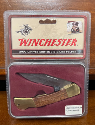 Winchester Pocket Knife 2007 limited edition 3.5'' Brass Folder KING BUCK New MIP