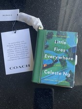 NWT Coach Little Fires Everywhere By Celeste Ng Book Bag Charm CFK51