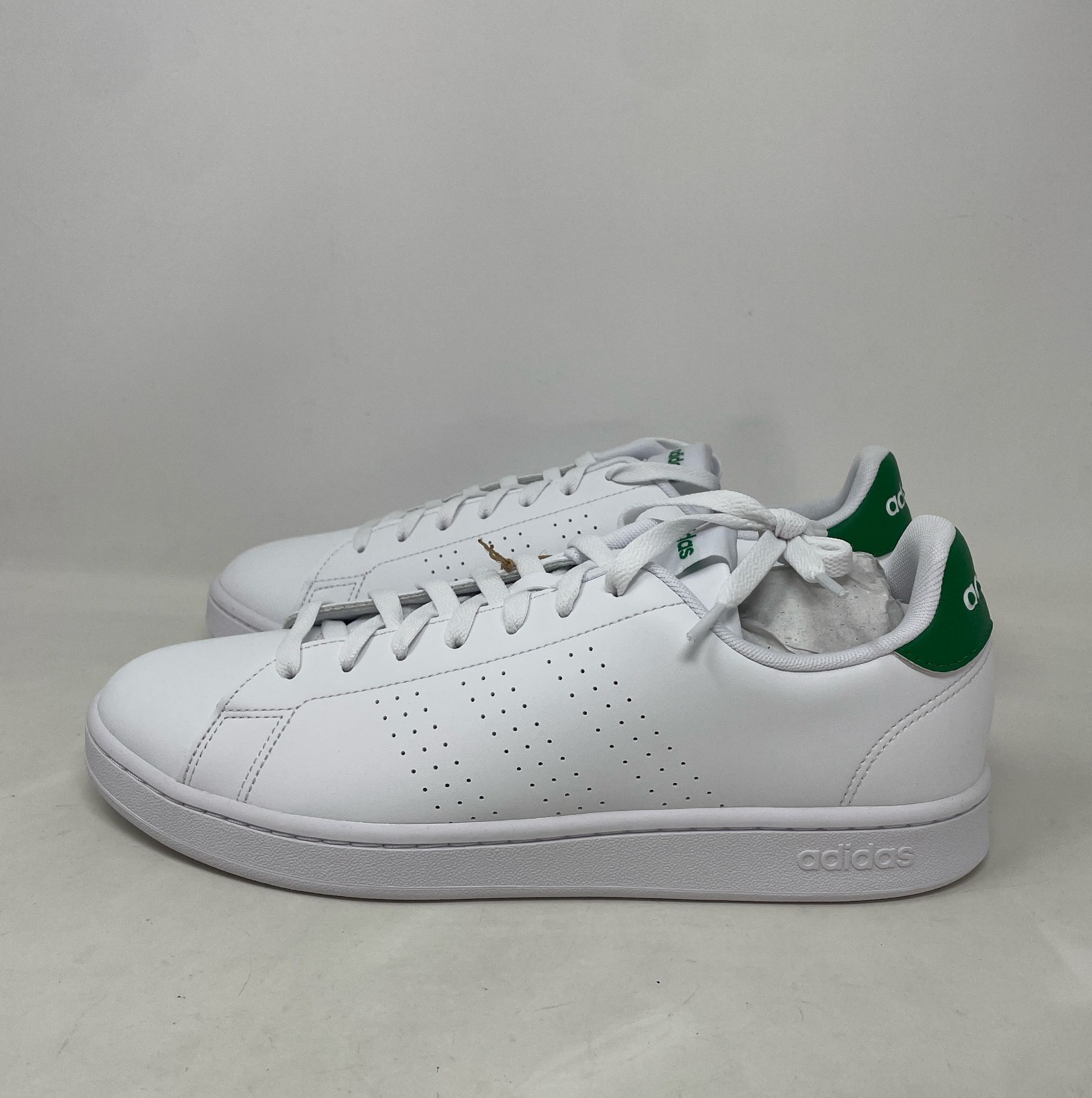 adidas Advantage Cloud White/Green Men’s 10 GZ5300 Classic Court Sneaker