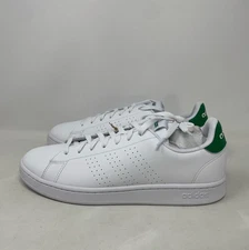 adidas Advantage Cloud White/Green Men’s 10 GZ5300 Classic Court Sneaker