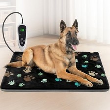 Large Dog Heating Pad 36x24 in with Black Paw Print 36.0"L x 24.0"W x 0.5"Th