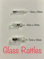 Glass Rattles - 3MM, 4MM, 5MM for Worms, Jigs, Flies, Lures and more!