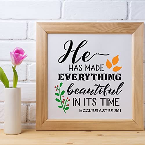 14PCS Christian Stencils Painting on Wood, Bible Sign Motivational ...